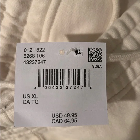 NWT - Men’s American Eagle Laidback Luxe Heavyweight cream sweatpants - XL - Picture 7 of 7